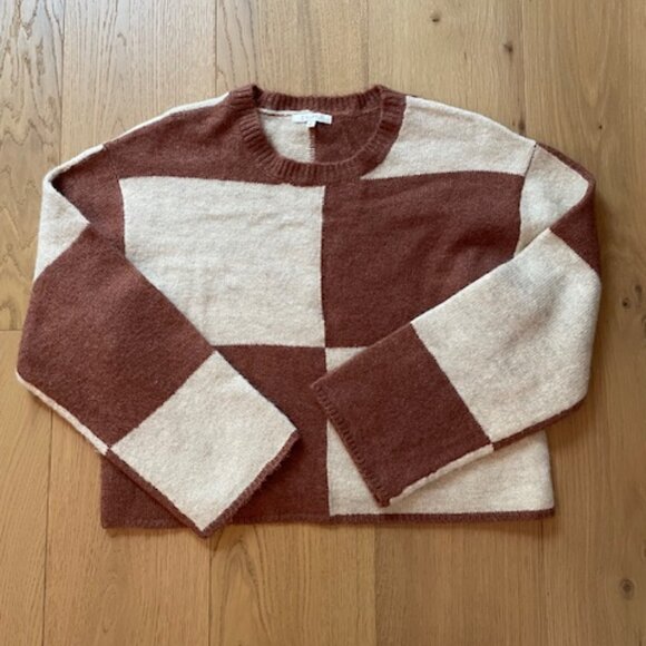 Z Supply Rosi Blocked Sweater in Penny Size Small - Picture 2 of 5